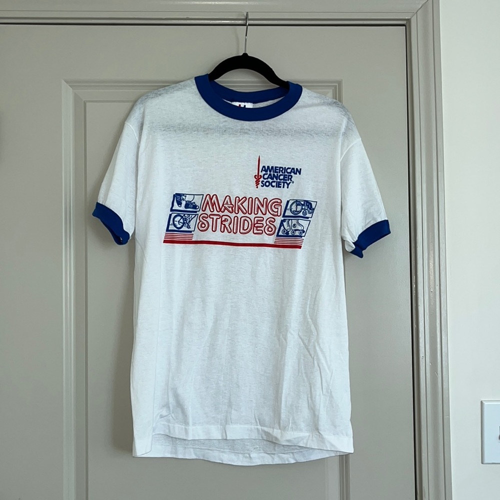 Vintage American Cancer Society Ringer Tee
